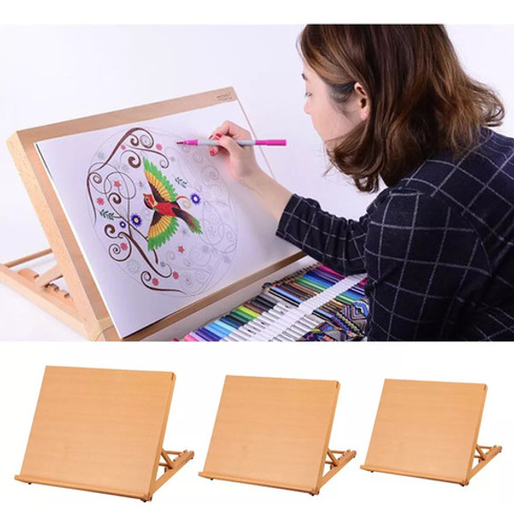 Cavalete De Pintura De Madeira Ajustável, 32x27x22cm 1