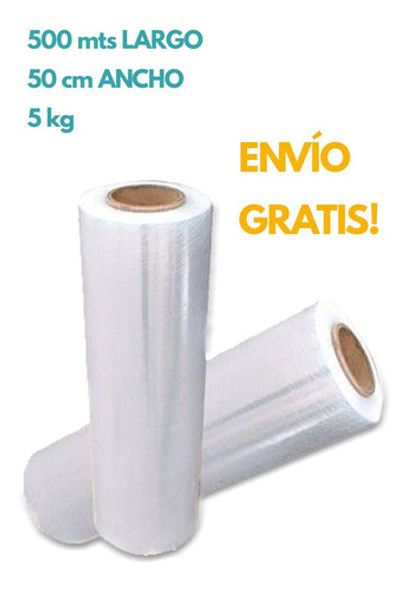 Rollo Nylon Film Strech Paletizar 500mts 5kg 1