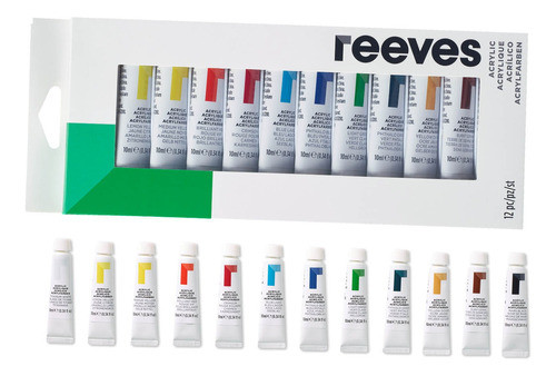 Set Acrilicos Reeves Pomos 12ml Importado Pintura Artistica 0