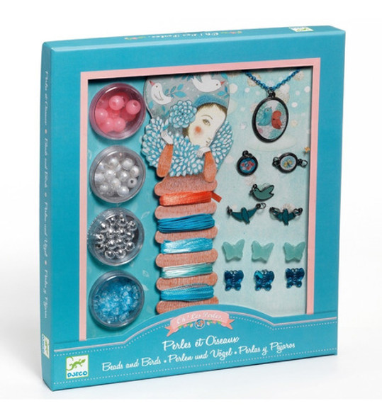 Juego Para Armar Pulseras Dijes Perlas Y Pájaros Djeco 0