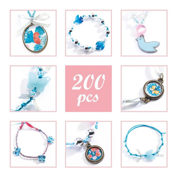 Juego Para Armar Pulseras Dijes Perlas Y Pájaros Djeco 1