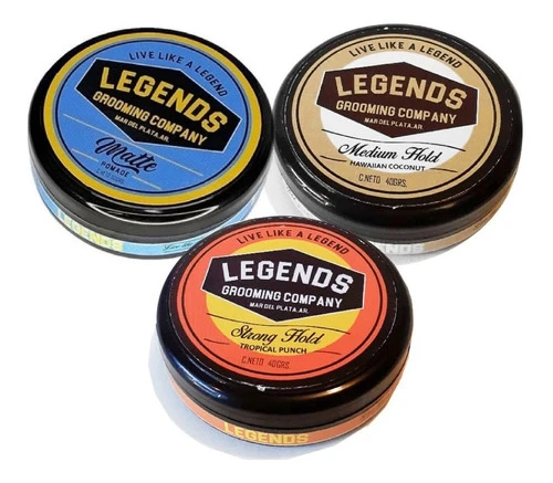 Pomada Para Cabello Barberia X40gr Combo Legends X3 0