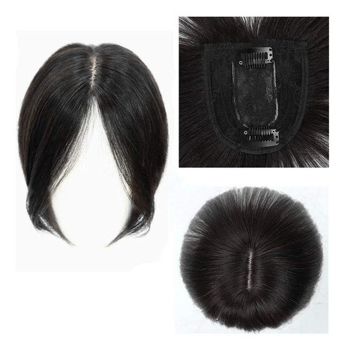 100% Cabelo Humano Topper Piecers Crown Topper Clip Na Parte 1