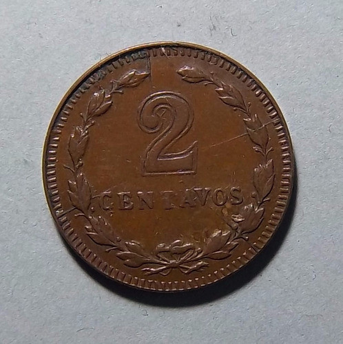 Argentina 2 Centavos 1944 Exc Cj 178 Cuño Partido Error 0