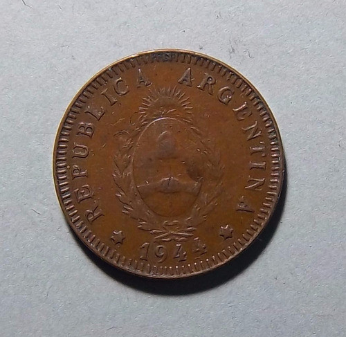 Argentina 2 Centavos 1944 Exc Cj 178 Cuño Partido Error 1