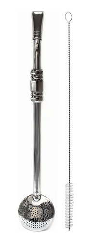 Bomba 25cm Para Tererê Chimarrão Aço Inox 304 Bojo Com Rosca 0