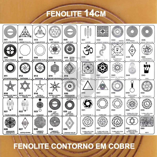 Gráfico Luxor Triluxor Radiestesia Fenolite C/ Cobre 14cm 1