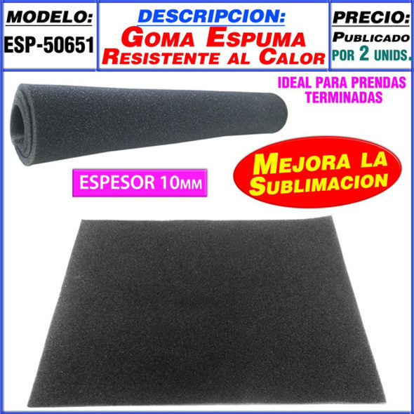 Goma Espuma Esponja Para Mejor Sublimacion Con Estampadora 1