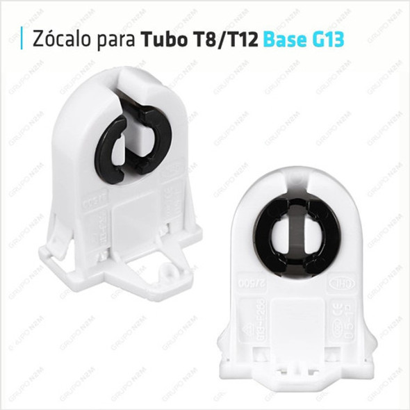Zocalo Ceramico G13 Tubo T8 Led Tubo Fluorescente 220v Blanco 1