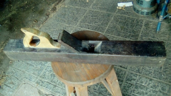 Antigua Garlopa Sepillo 65cm Carpintero Cuchilla Completo 1
