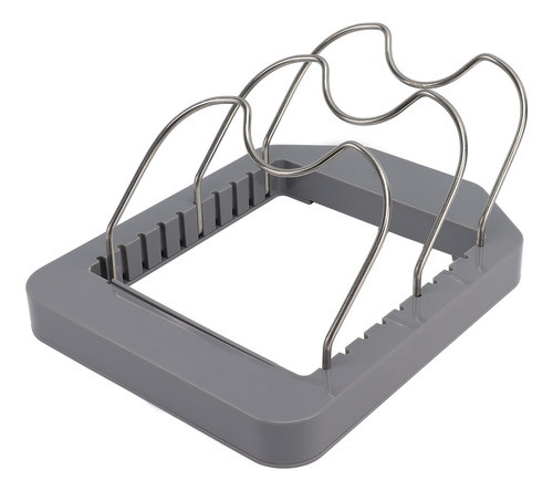 Organizador De Tampa De Panela De Plástico Em Forma De U Par 0