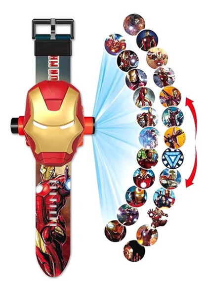 Reloj Infantil  Iron-man Con Proyector De Imágenes 0
