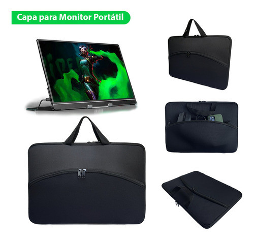 Capa Case Pasta Protetora Monitor Portátil - 16.1 Polegadas 0