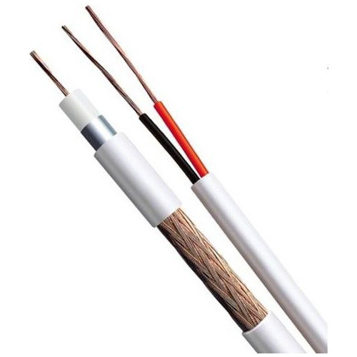 Cabo Coaxial 4mm Cftv Especial C/ Alimentação Bipolar 30 Mts 0