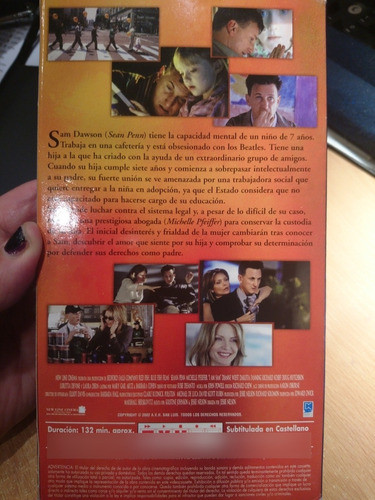 Vhs Mi Nombre Es Sam M. Pfeiffer Y Sean Penn 1