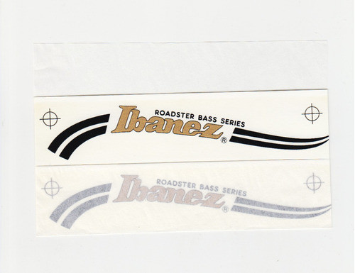 2 Calcos - Calcas - Decals  Ibanez Roadster Bass Oro Negro 0