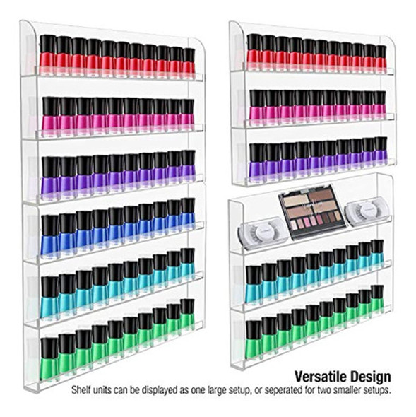 Sorbus Nail Polish Wall Rack Display Holder - Elegante Organ 1