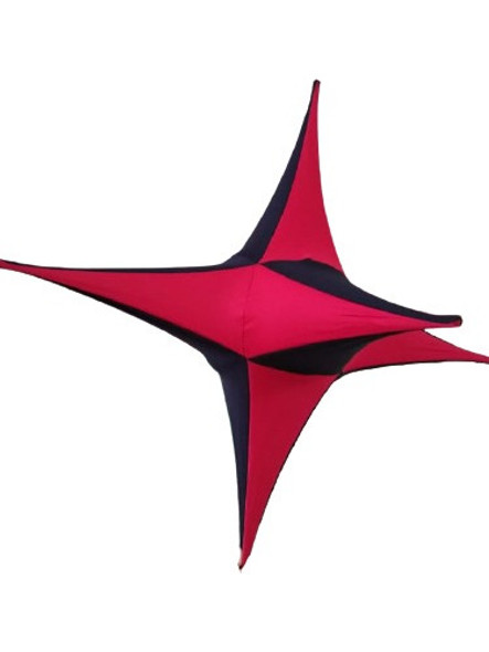 Kit Com 10 Estrelas Malha Tecido  Mesclada Duas Cores 0