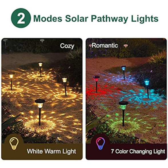 Funsgeiu Solar Pathway Lights, 6 Pack Solar Garden Lights Ou 1