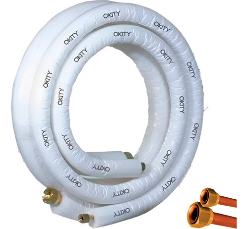 Tubulação De Cobre Com Isolamento Térmico 1/4 X 1/2 9 Metros 0