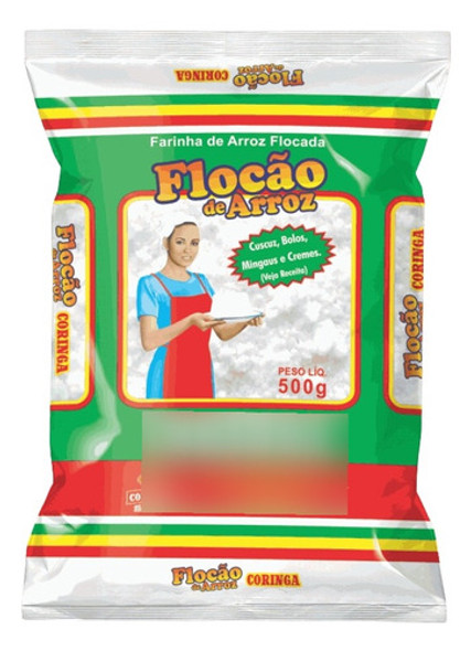 15 Unidades Flocão De Arroz Coringa Farinha De Cuscuz 500g 0
