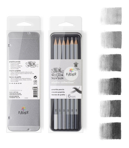 Lapices Winsor & Newton X 6 Grafito Graphite Barrio Norte 0
