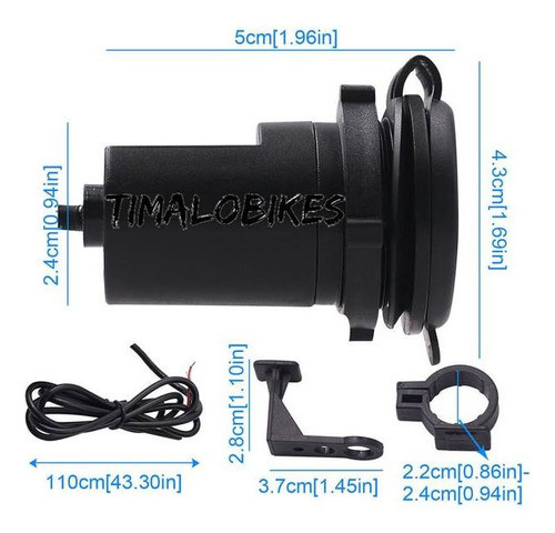 Cargador Usb Para Celular Con Soporte Para Moto Adaptador 1