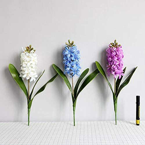 3 Piezas De Flores Artificiales De Jacinto, 32 Flores De Sed 1
