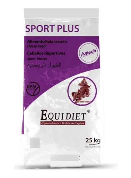 Alimento Completo Para Caballos, Equidiet Sport Plus 25kg 0