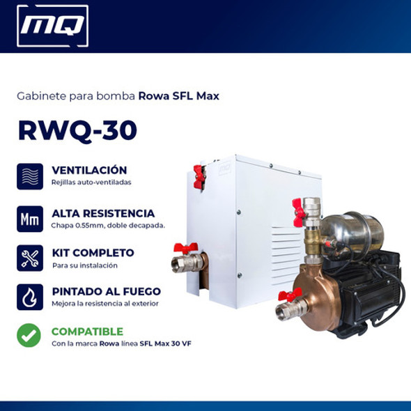 Gabinete Metal Para Bomba Presurizadora Rowa Max Press 30 Vf 1