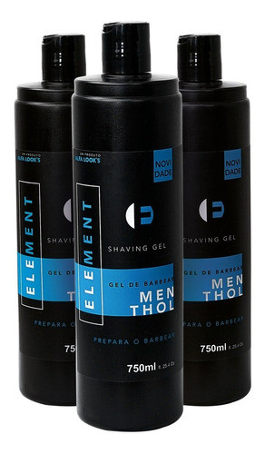 Shaving Gel De Barbear Element 750ml - 3 Unidades 0