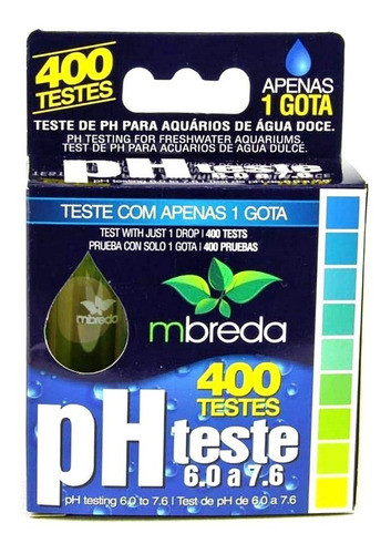 Mbreda Teste De Ph Água Doce - 6.0 A 7.6 - 400 Testes 0