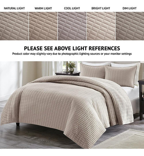Comfort Spaces Kienna Quilt Set - Diseño De Costura De Lujo 1