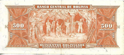 Bolivia Billete 500 Boliviano Año 1945 Ex Palermo 1