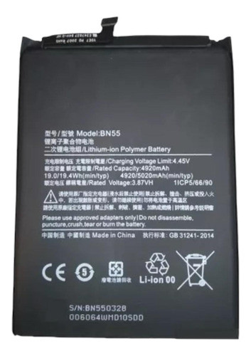 Bateria Xiaomi Bn55 Para Redmi Note 9s Belgrano 0