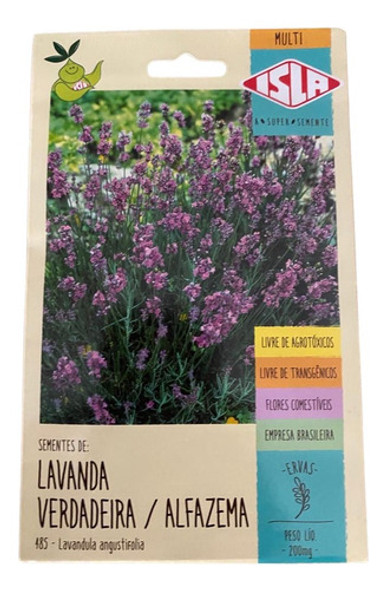 Semente De Lavanda Verdadeira 200mg Livre De Agrotóxico Isla 0