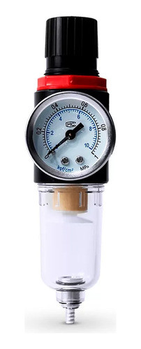 Filtro De Ar Regulador Pressão 1/4 + Manômetro 10bar 150psi 0