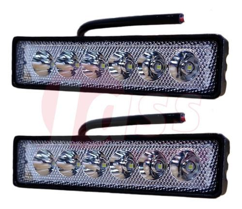 2 Faro Led Auxiliares 6 Led 18w Envio Gratis 12 / 24v 2 Unid 1
