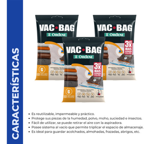 Bolsa Hermética / Al Vacío / G / Oferta Vac Bag X3 1 Bolsa Hermética / Al Vacío / G / Oferta Vac Bag X3 1