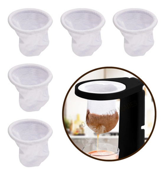 Kit 10 Refil Mini Coador De Café Filtro De Pano Dose Única 0