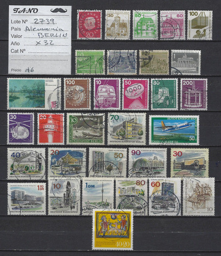 Lote2739 Alemania X 32 Estampillas Para Clasificar 1