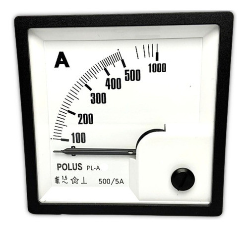 Amperímetro Analógico Fm 96x96 500/5a C/ Sobrecarga P/tc 1