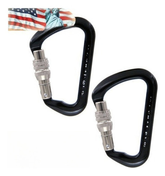 Pack De 2 28kn Seguridad Mosquetón Alpinismo Roca Escalada A 0