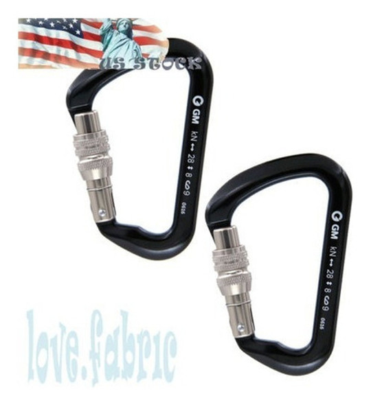 Pack De 2 28kn Seguridad Mosquetón Alpinismo Roca Escalada A 1