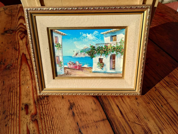 Antiguo Cuadro Al Óleo Enmarcado 1 0