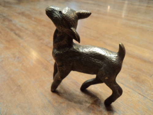 Figura Imagen Escultura Bronce Venado Ciervo Bambi No Petit 1