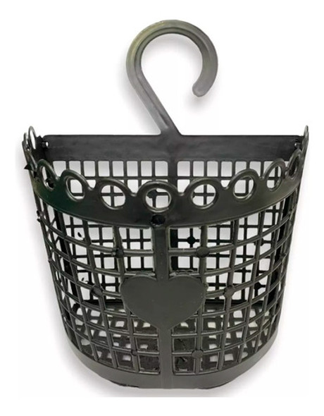 Cesto Preto Organizador Plástico Para Prendedores De Roupa 0