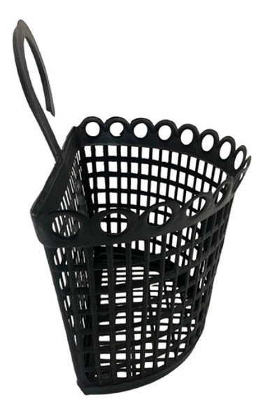 Cesto Preto Organizador Plástico Para Prendedores De Roupa 1