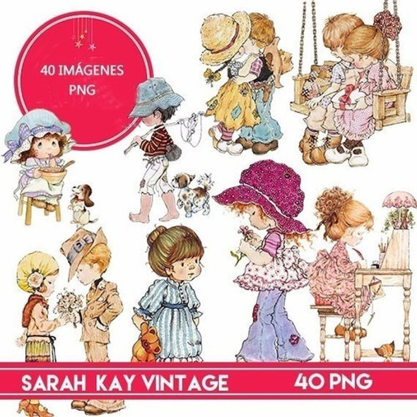 Kit Imprimible  Sarah Kay Vitage  40   Clipart 1