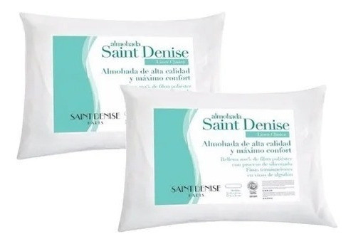 Set X2 Unidades Almohada Saint Denise Con Relleno Siliconado 0